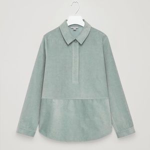 COS Corduroy Overshirt Sage Green Size 12
